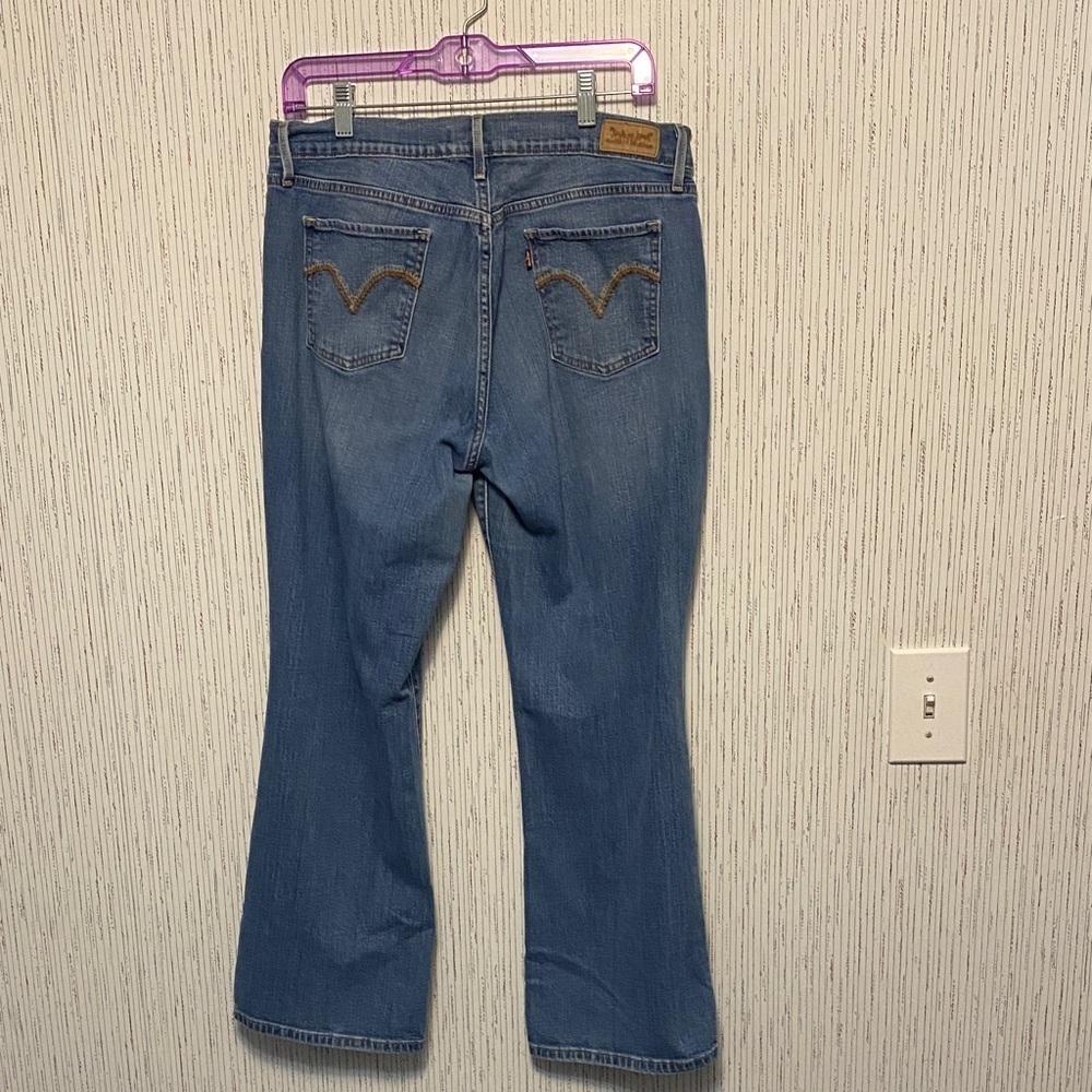 Levi 515 Bootcut Denim Jeans Size 12 & Embroidered Pockets - Picture 3 of 7